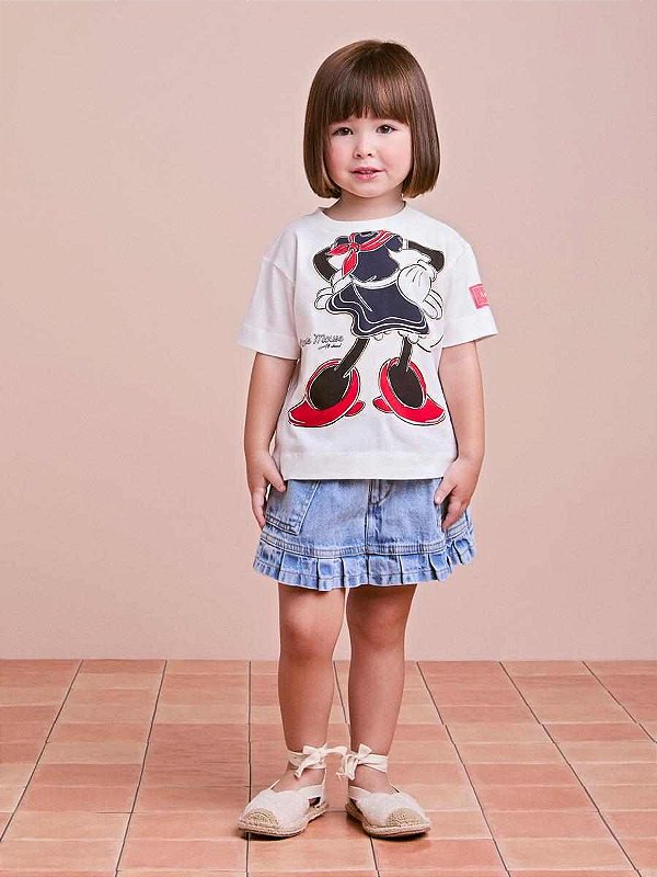 Shorts Saia Jeans Infantil Anime