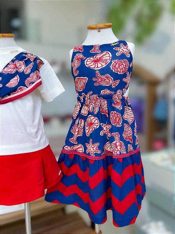 Vestido Infantil Fundo Do Mar Anime