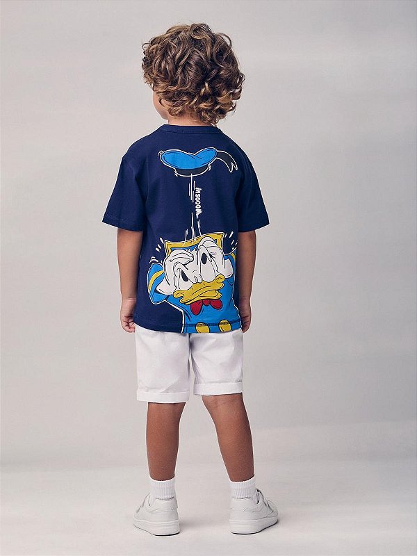 T-shirt Infantil Donald Azul Marinho Youcci