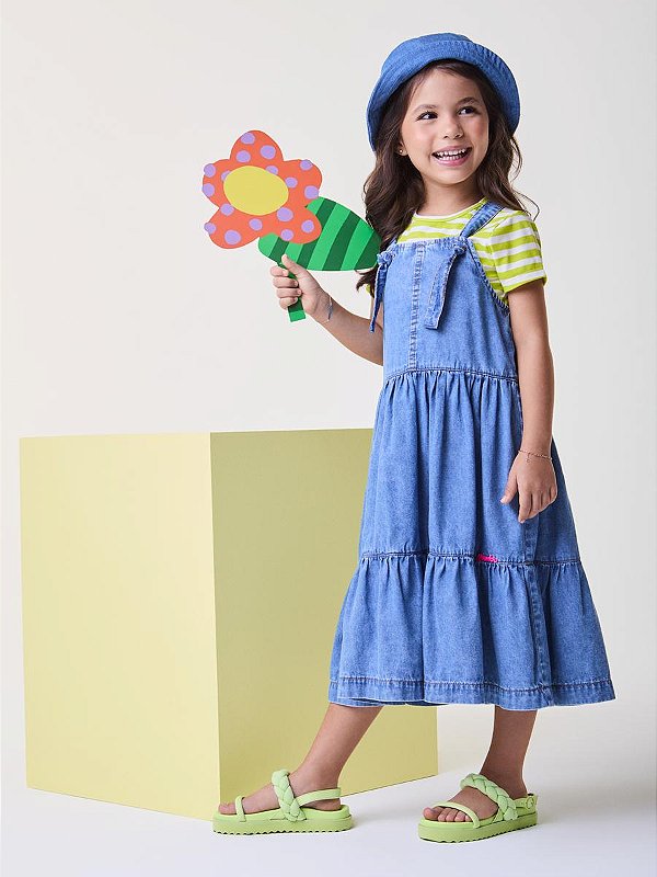 Salopete Jeans Infantil Bimbi