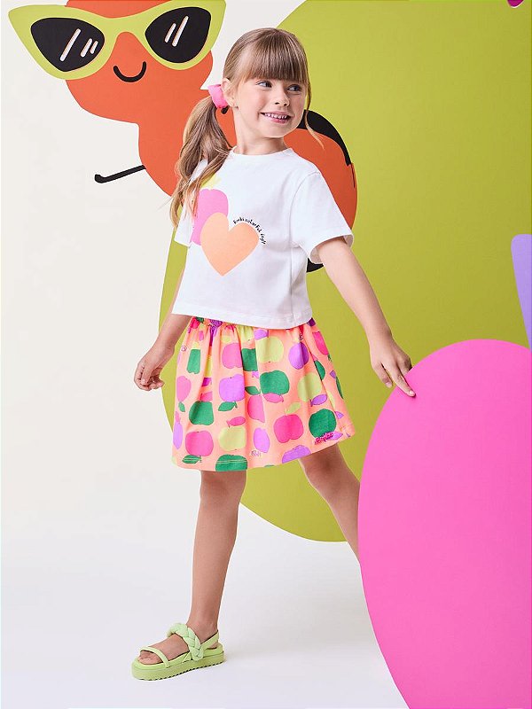 Conjunto Infantil Maças Coloridas Bimbi