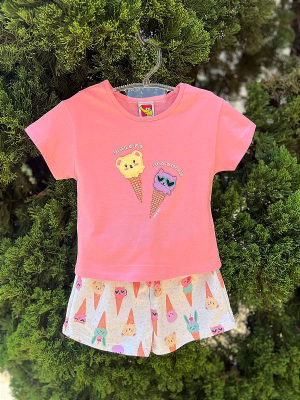 Conjunto Infantil Sorvete Na Mão Jaca Lele