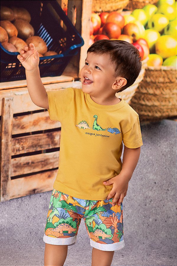 Conjunto Infantil Amigos Jurássicos Jaca Lele