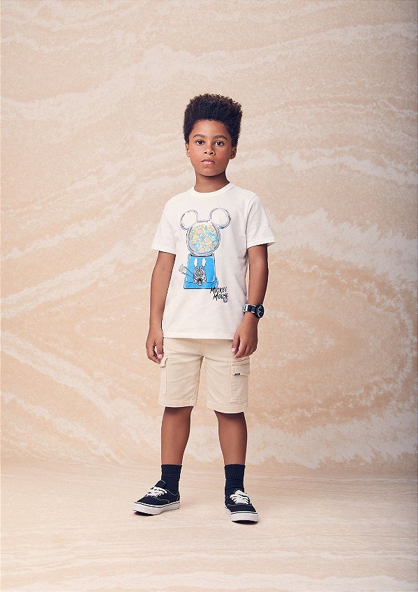 T-shirt Infantil Mickey Maquina Bolinha Youccie