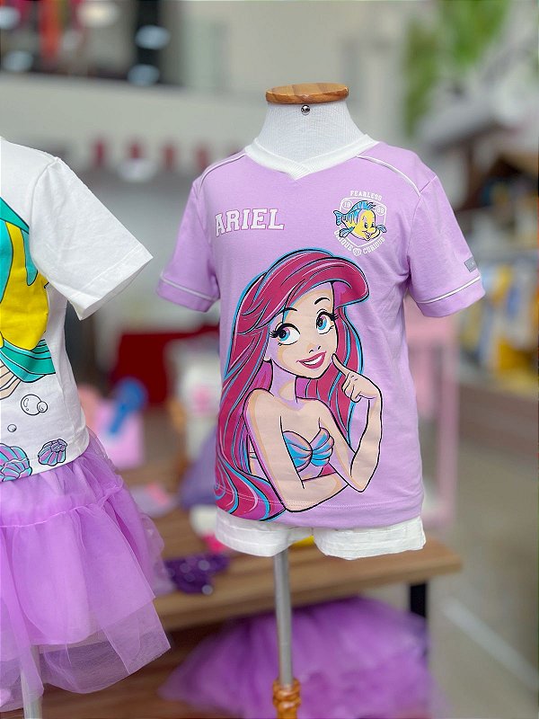 Blusa Infantil Pequena Sereia Orquidea Anime