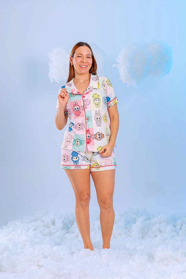 Pijama Americano Adulto Labubu