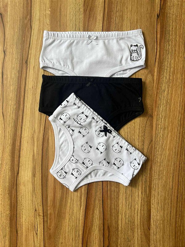Kit Calcinha Gatinha Nini Bambini
