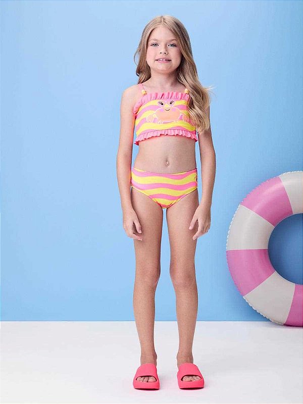 Biquini Infantil Siri Babadinho Rosa Momi