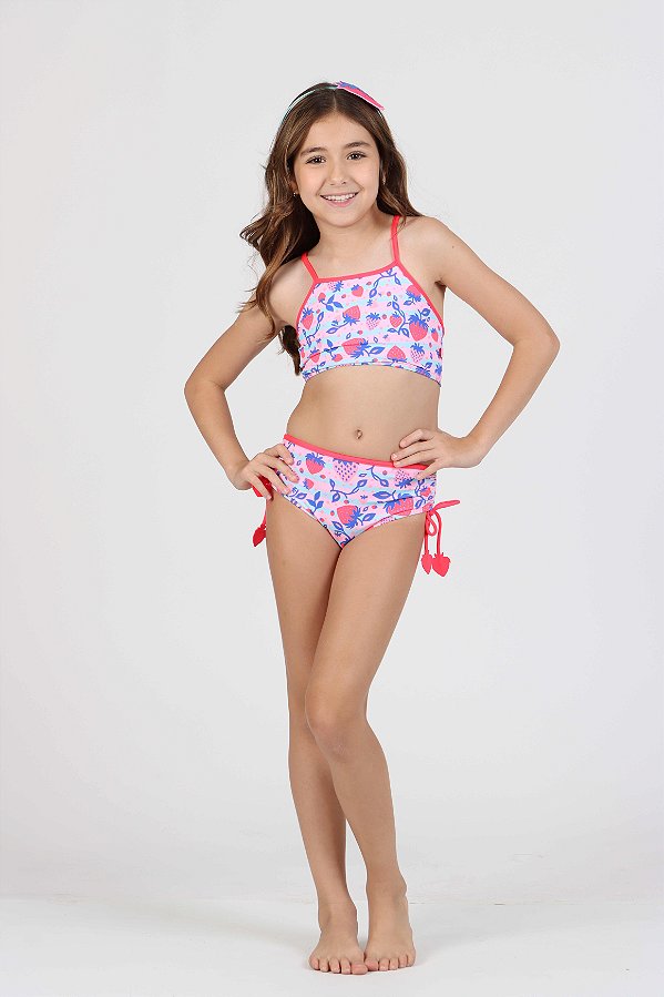 Biquini Infantil Laila Morango Siri Kids