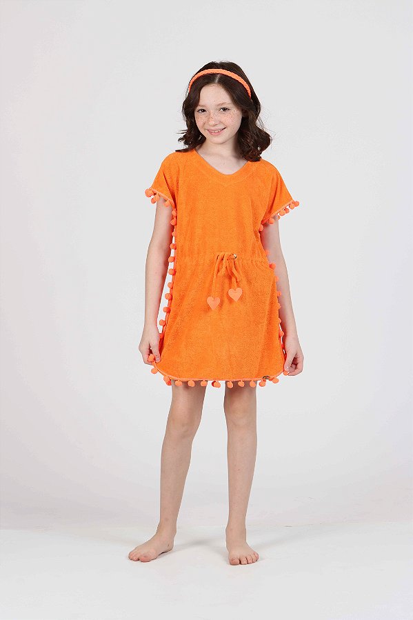 Roupao Kids Linda Laranja Siri
