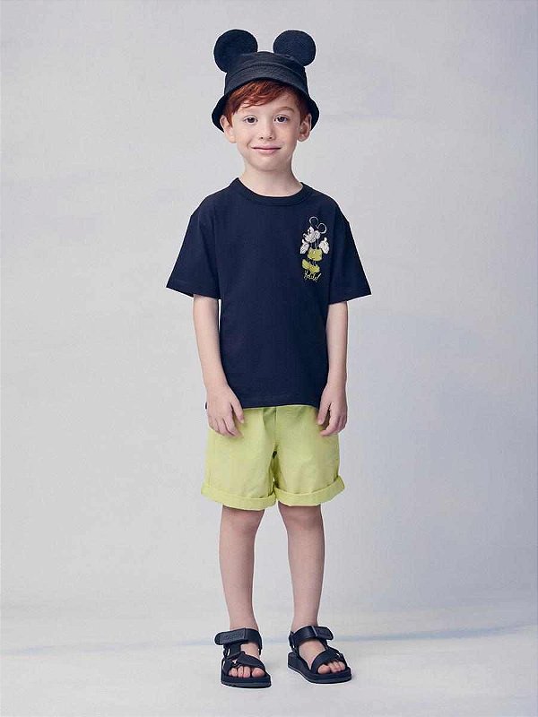 Bermuda Infantil De Sarja Verde Melao Youccie