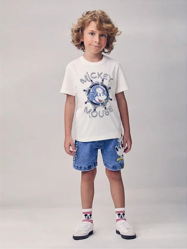 Bermuda Infantil Estampa Disney Jeans Youccie