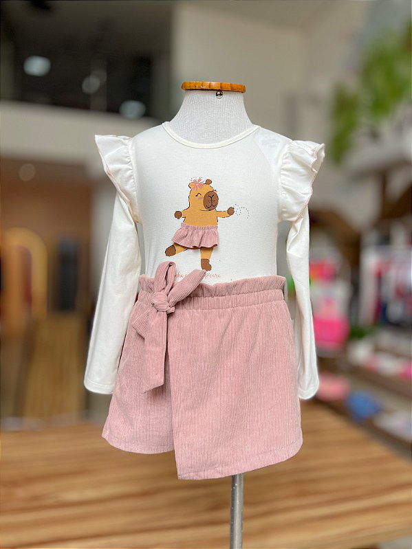 Conjunto Infantil Capivara Nini E Bambine