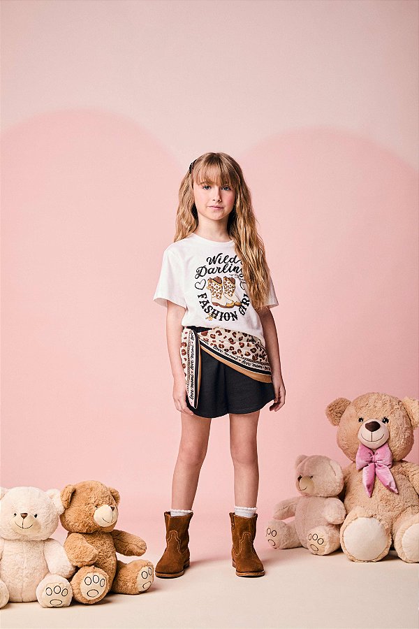 Conjunto Infantil Bota Country Oncinha Momi