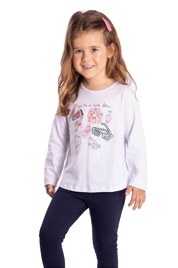 Blusa Infantil Minha Bolsa Jaca Lele