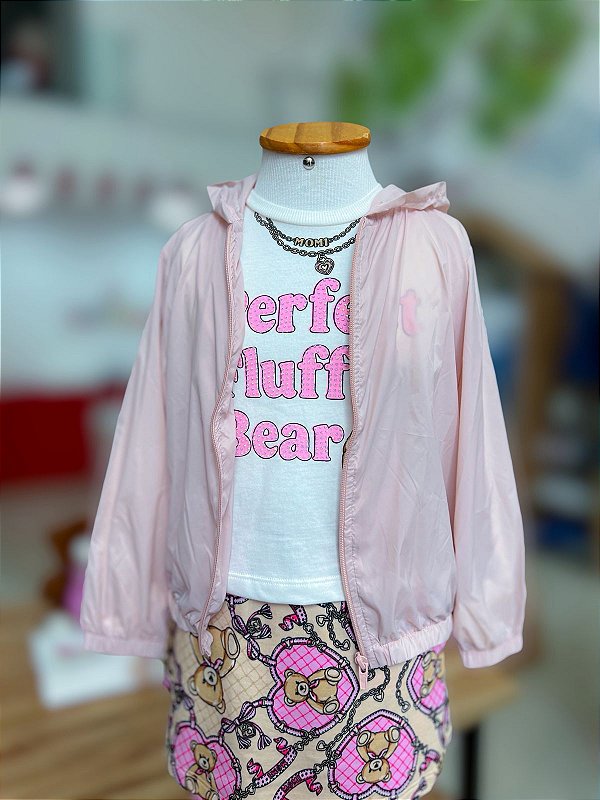Corta Vento Infantil Rosa Nini Bambine