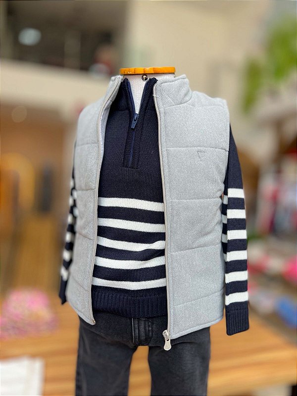 Colete Infantil Cinza Nini E Bambine