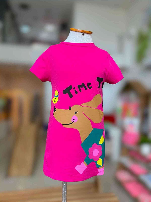 Vestido Infantil Cão Time To Pink Bimbi