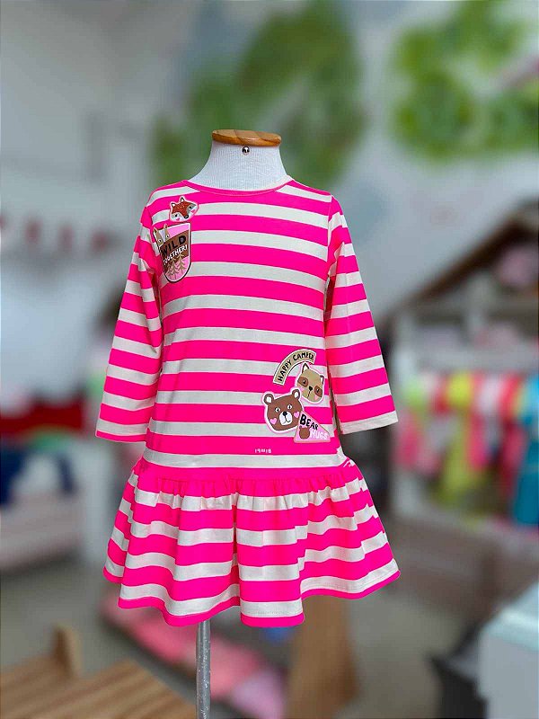 Vestido Infantil Listras Wild Bimbi