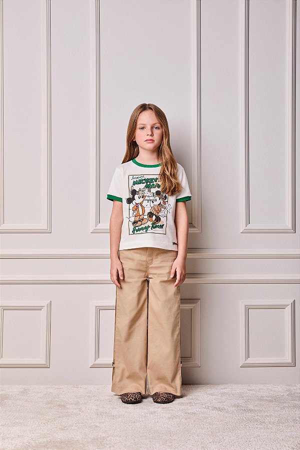 Blusa Infantil Mickey E Minnie Vivo Verde Animne