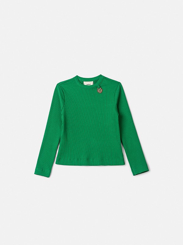 Blusa Infantil Canelada Verde Anime