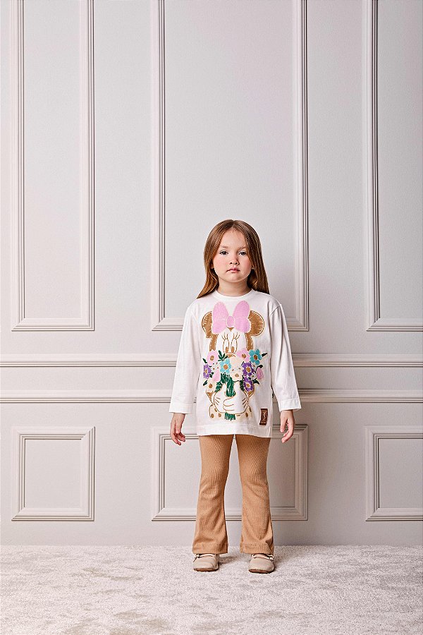 Conjunto Infantil Minnie Flores Anime