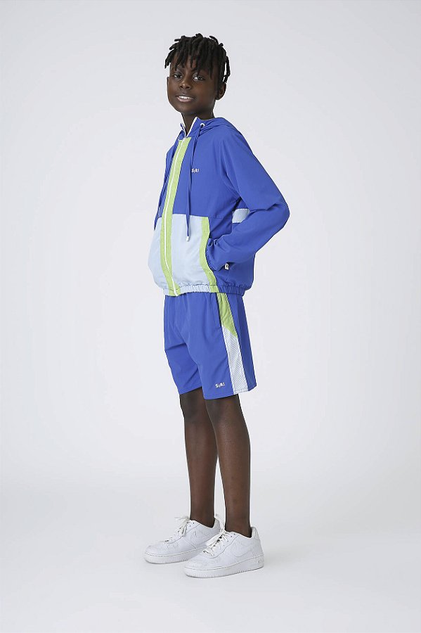 Bermuda Infantil Ftness Azul/verde Siri