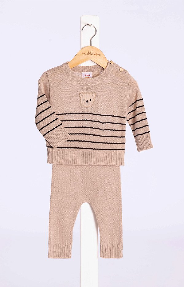 Conjunto Bebe Tricot Ursinhonini E Bambine