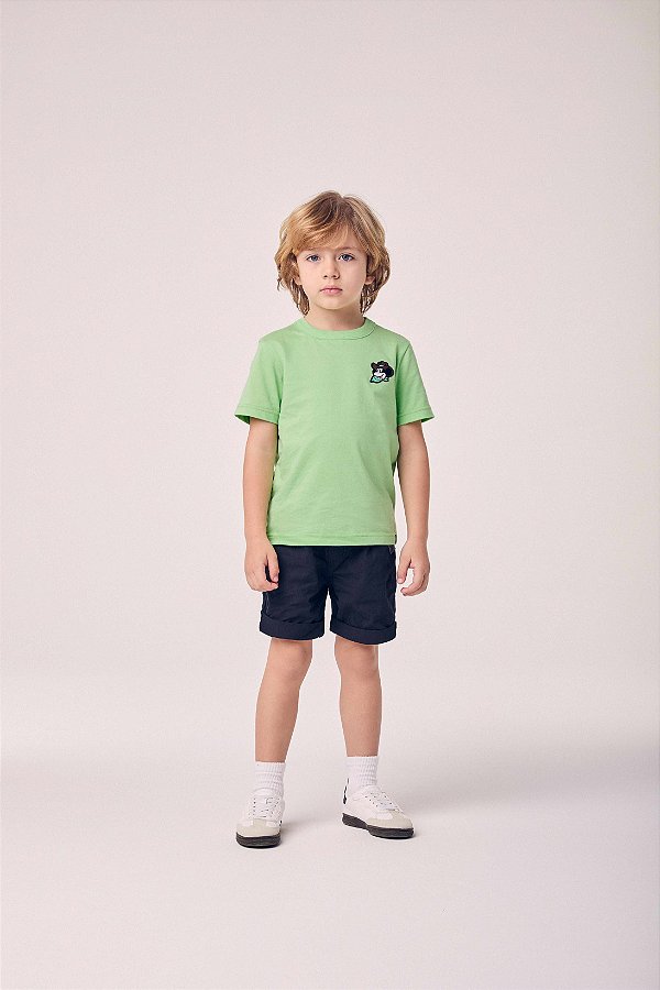 Camiseta Infantil Verde Mickey Cowbow Youccie
