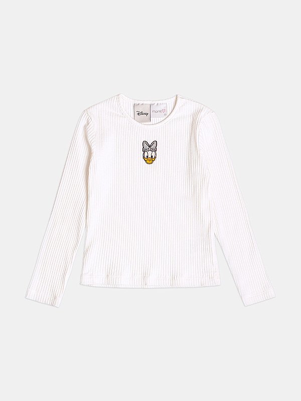 Blusa Infantil Canelada Daisy Off White Momi
