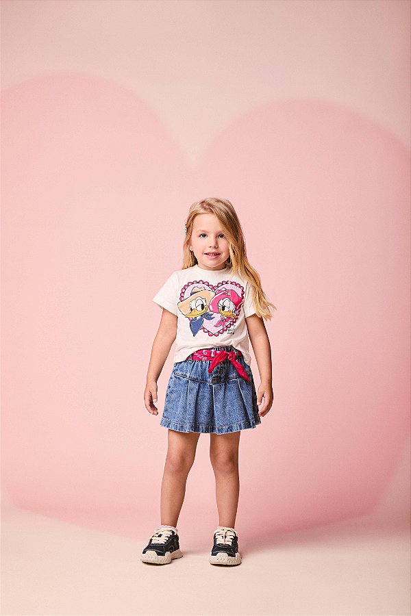 Blusa Infantil Daisy E Donald Franjas Momi