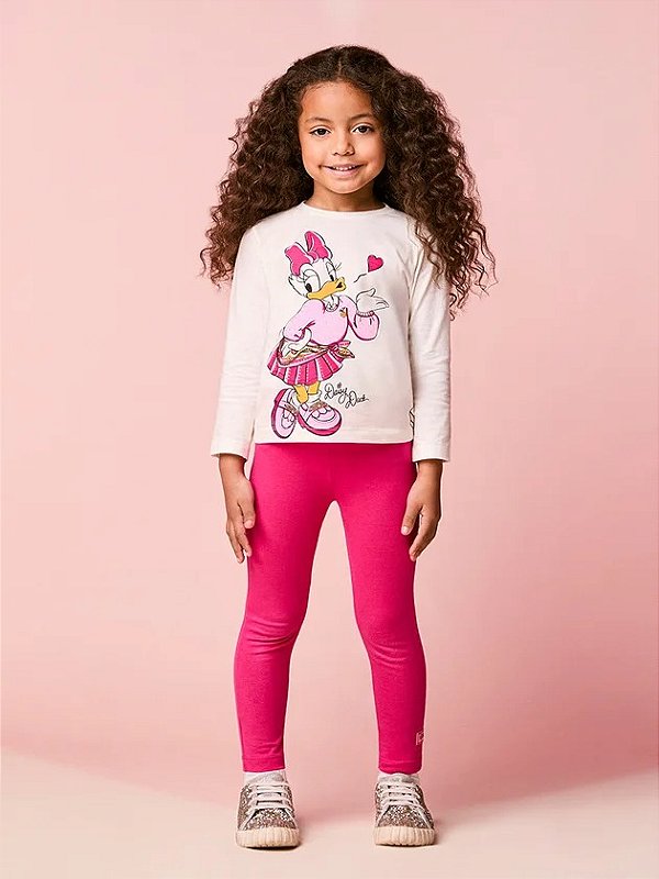 Conjunto Infantil Com Leguing Daisy Duck Momi