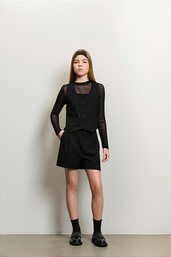 Colete Com Laco Preto Authoria