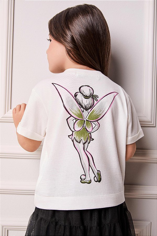 Blusa Infantil Tinker Bell Perola da Anime