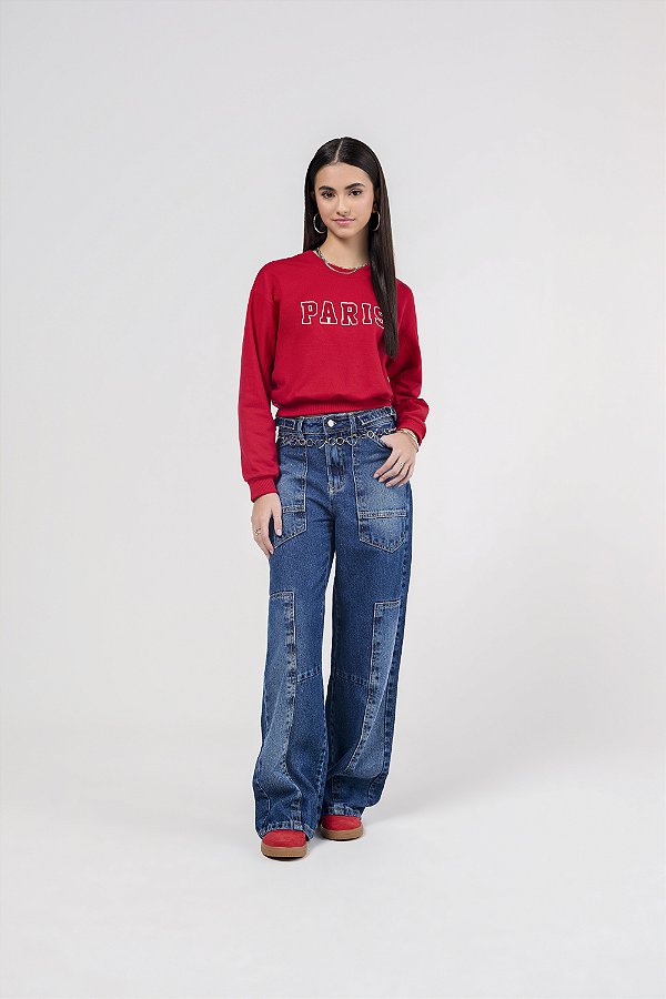 Moletom Ophelie Paris Vermelho Bobbyluu