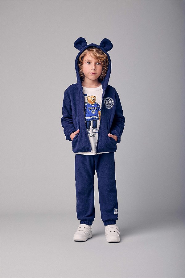 Conjunto Infantil Fleece Marinho Youccie