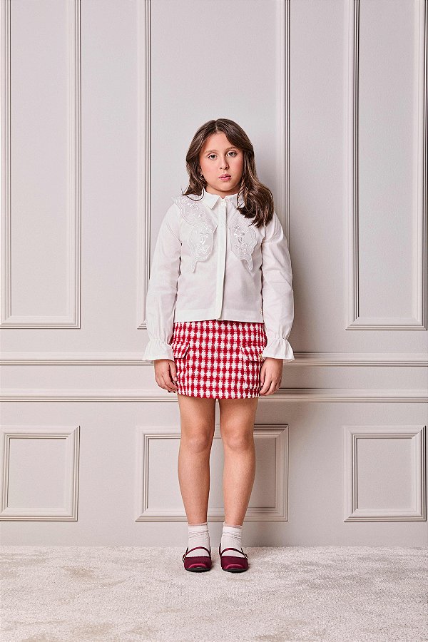 Camisa Infantil Com Borboleta Off White Anime