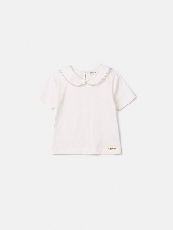 Blusa Infantil Com Perolas Anime