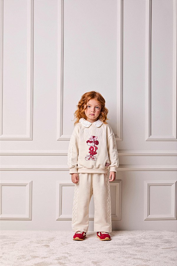 Conjunto De Moletom Renda Infantil Minnie Anime