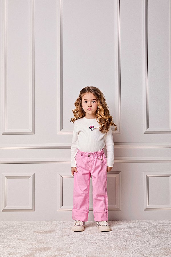 Blusa Infantil Essencial Disney Off White Anime