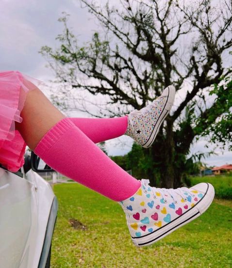 Meia 3/4 rosa Pink Cantarola