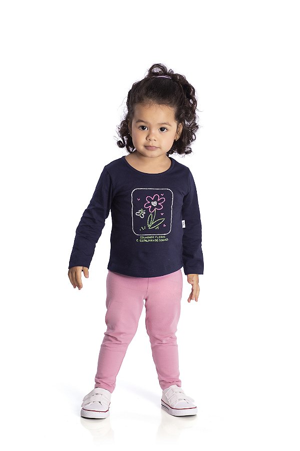 Blusa Infantil Colhendo Flores Jaca Lele