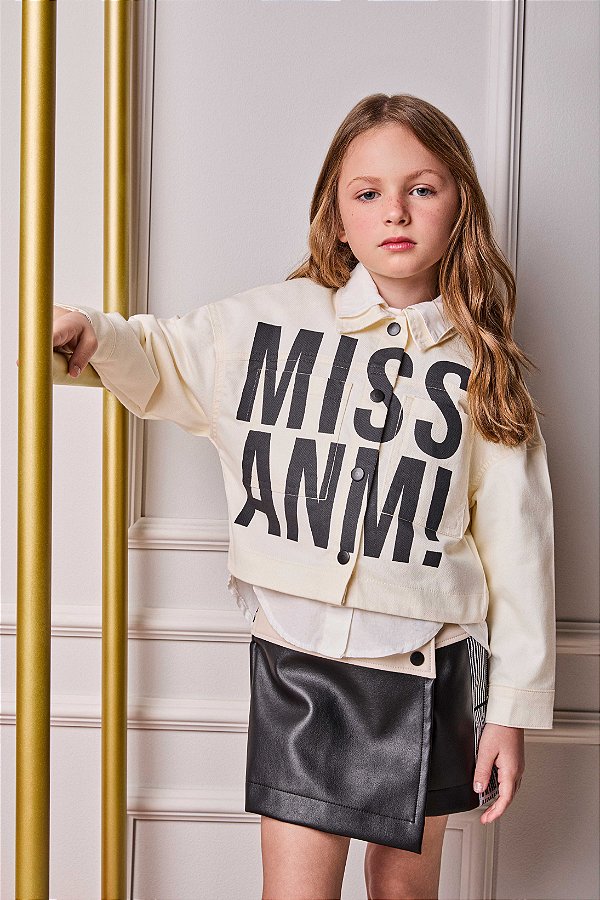 Jaqueta Sarja Infantil Off White Miss Anime
