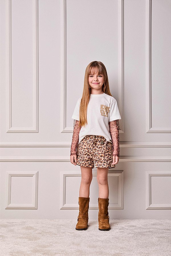 Blusa Minnie Animasl Print Anime