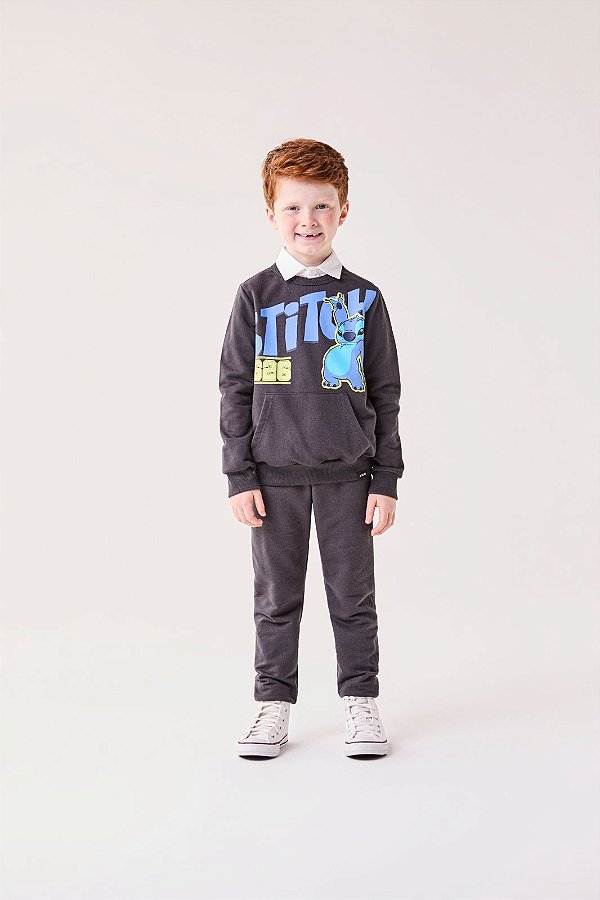 Conjunto Infantil De Moletom Stitch Bimbi