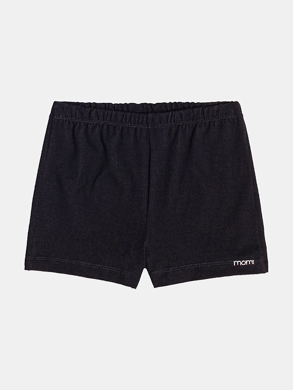 Shorts Infantil Malha Preto Momi
