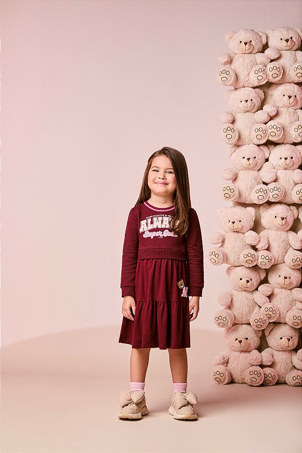 Vestido Infantil Tricot Cranberry Juice Momi