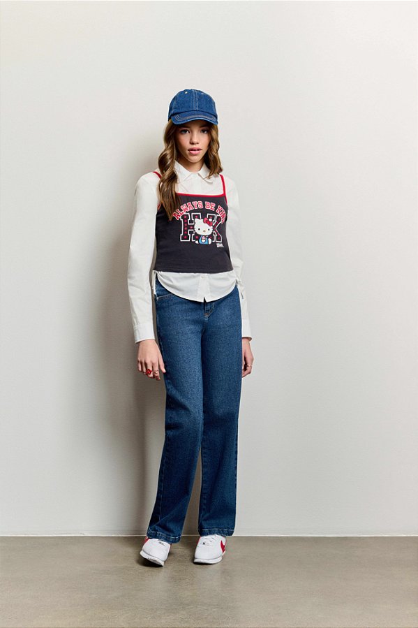 Calça Wide Jeans Essencial Authoria