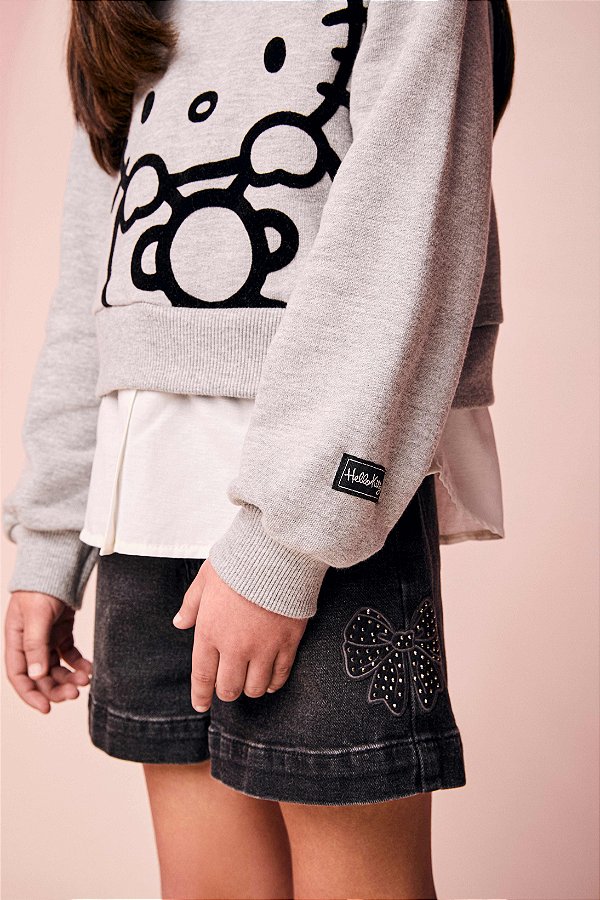 Blusa Moletom Infantil Hello Kitty Mescla Momi