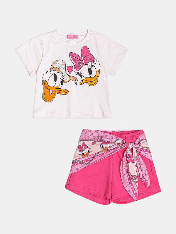 Conjunto Infantil Daisy E Donald Com Lenço Momi